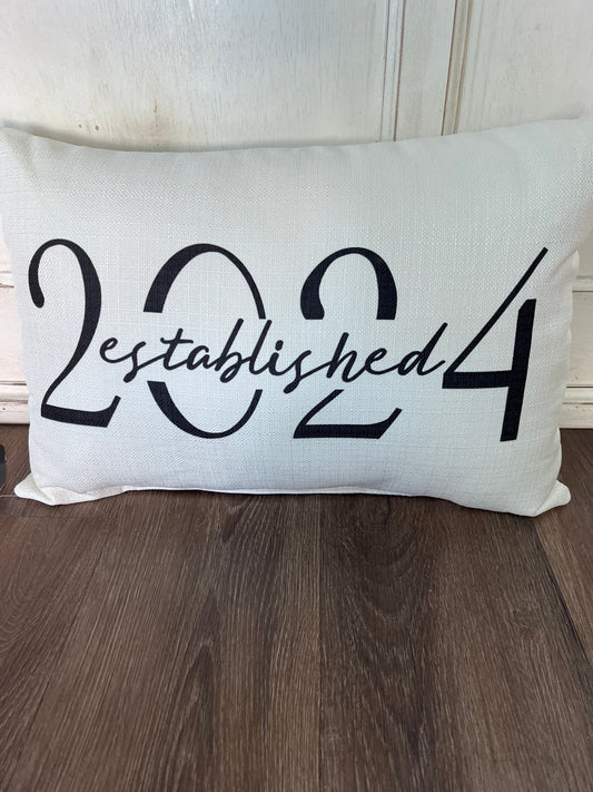Established 2024 Pillow