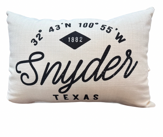 Snyder Vintage Triangle Coordinates Pillow