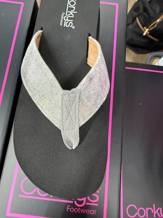 Corky's Overboard Silver Flip Flop