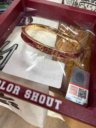 Collegiate Enamel Hinged Bangle