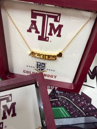 Love College Mascot Heart Necklace
