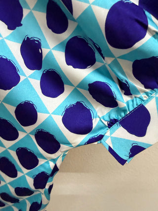 Blue Geometric Top