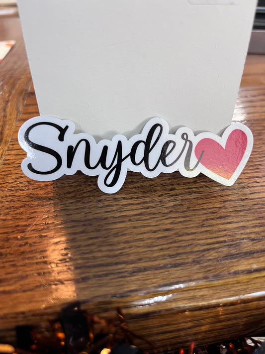 Snyder Love Sticker