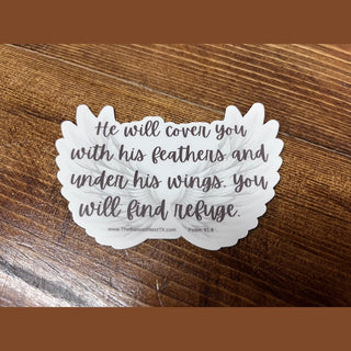 Psalm 91:4 Sticker