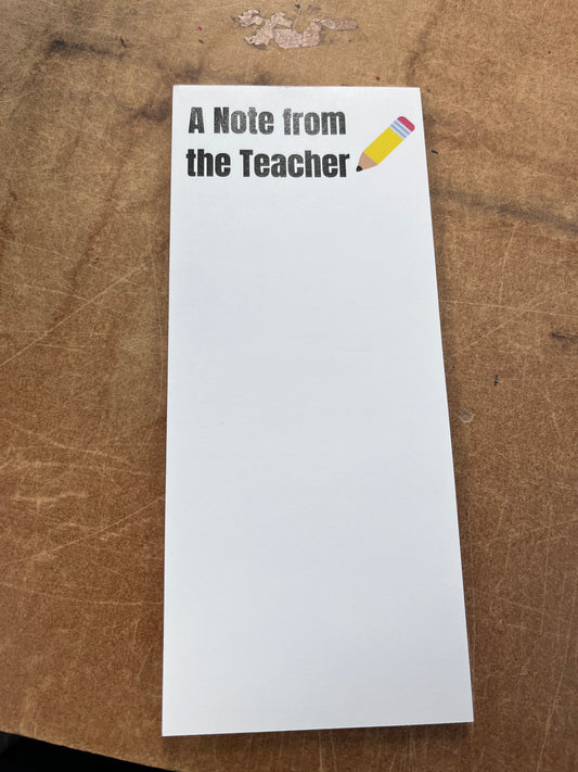 Note from Teacher Notepad