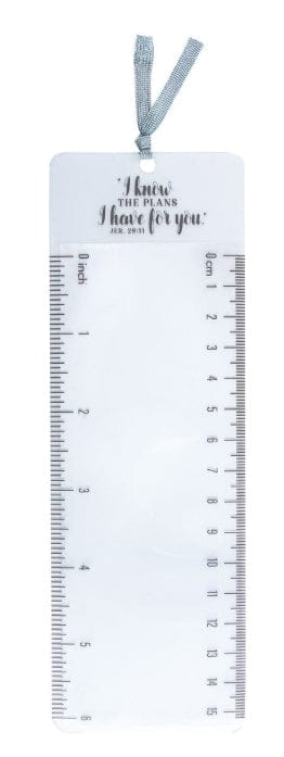 Christian Art Gifts Stationary I Know the Plans Magnifying Bookmark