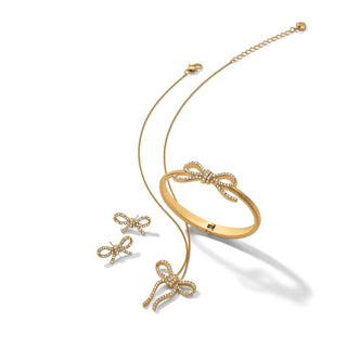 Illumina Bow Post Earrings in Gold