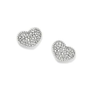 Brighton Women's Earrings Illumina Celeste Heart Post Earrings