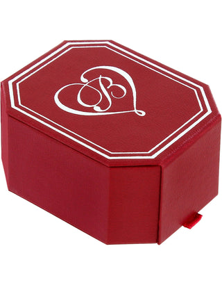 Brighton red octagonal gift box with white heart logo, slide-out drawer design