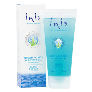 Inis Refreshing Bath & Shower Gel packaging and tube 