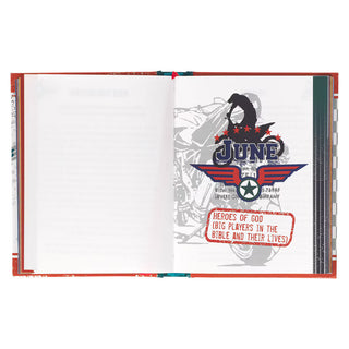 Book or notebook with a cover featuring a graphic design and text on a white background