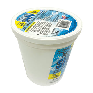 Miracle Snow instant snow powder 16oz white container by US Toy Company on white background
