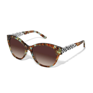 Brighton Plastic Eyewear Interlok Braid Blue Havana Sunglasses