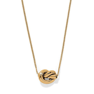 Brighton Women's Necklaces Interlok Gold Single Knot Mini Necklace