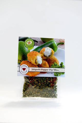 Country Home Creations Jalapeño Popper Dip Mix seasoning packet with herb blend visible, 1oz