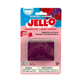 Jell-O squishy toy packaging with colorful design 
