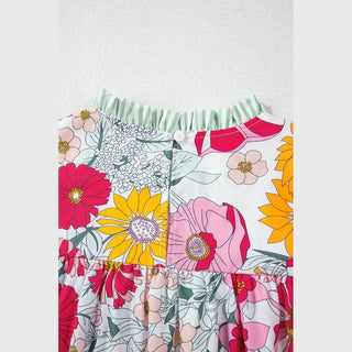 Jessa Floral Ruffle Trim Blouse