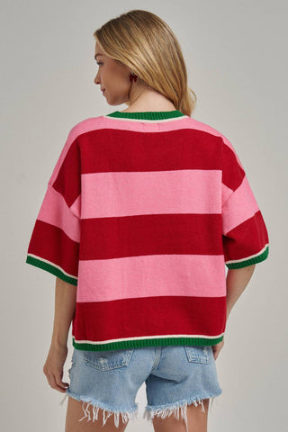 Joyful Wide Stripe Sweater Top