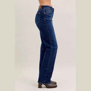 Judy Blue Mid Rise Straight Jeans