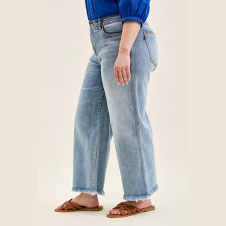 Judy Blue Women's Bottoms Judy Blue Mid Rise Wide Leg Ankle Jeans