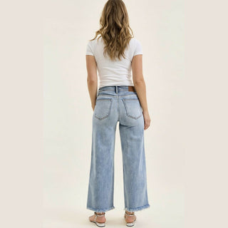 Judy Blue Women's Bottoms Judy Blue Mid Rise Wide Leg Ankle Jeans