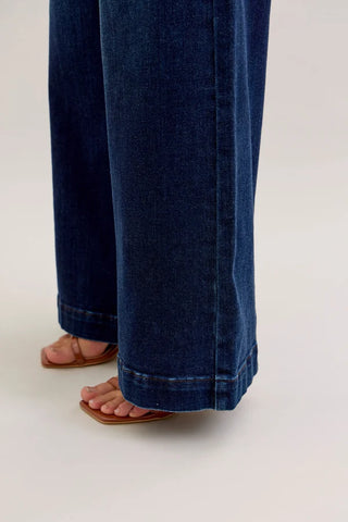 Judy Blue Trouser Wide Leg Jean Dark