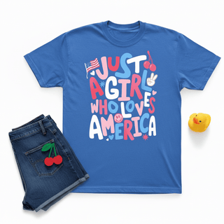 Just a Girl Who Loves America Tee