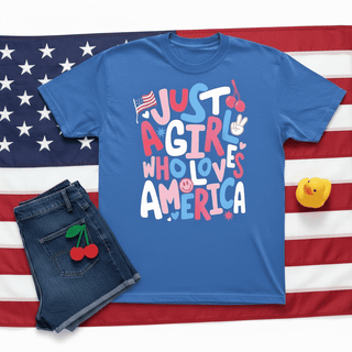 Just a Girl Who Loves America Tee