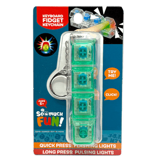 Keyboard Fidget LED Keychain Clicker