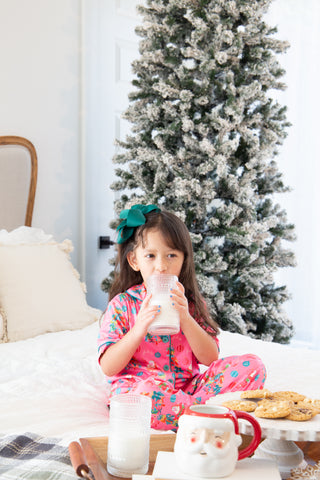 Kids Pink Santa Pajama Set