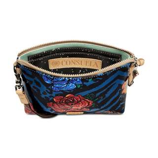 Consuela LOLO Midtown Crossbody open interior with star lining and credit card slot