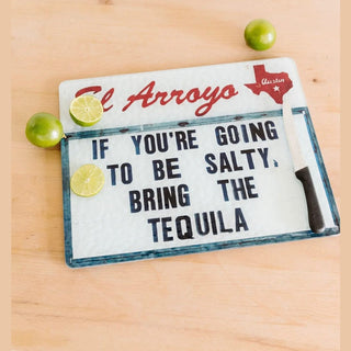 Large Tempered Glass Cutting Board - Be Salty