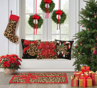 Leopard Christmas Hook Stocking