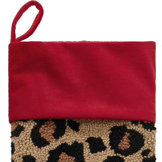 Leopard Christmas Hook Stocking