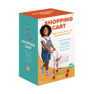 U.S. Toy Company packaging box for red metal shopping cart with age 3+ label