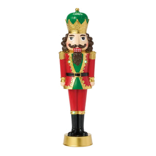 Enesco Proxm Traditional Nutcracker figurine in red, green, and gold with crown and black boots