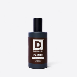 Duke Cannon Palomino cologne spray bottle, 1.7 fl oz, mahogany and vanilla scent