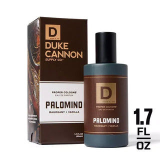 Duke Cannon Palomino Proper Cologne Eau de Parfum, Mahogany and Vanilla, 1.7 fl oz bottle with box