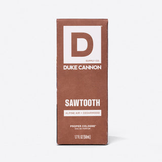 Duke Cannon Sawtooth Proper Cologne Eau de Parfum 1.7 fl oz brown packaging box