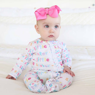 Caden Lane Baby Footies Little Sibling Zipper Footie