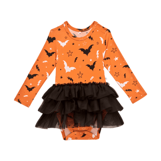 Posh Peanut Children’s Bodysuits Long Sleeve Tulle Skirt Bodysuit-Hendrix