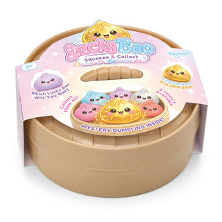 Lucky Bao toy packaging with colorful dumpling figures 
