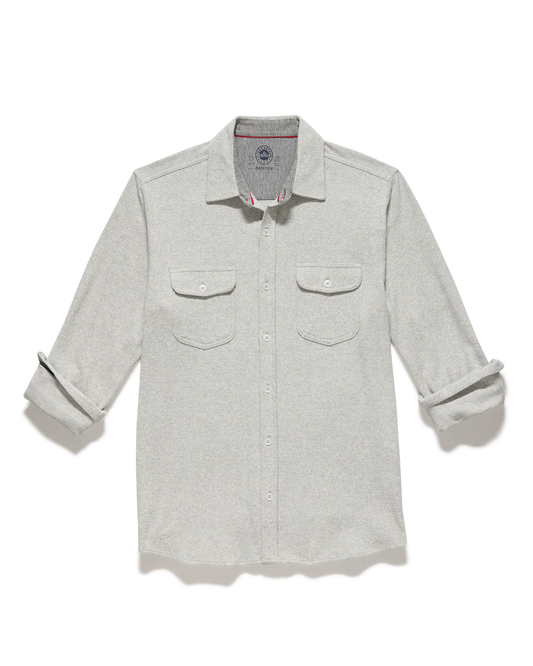 Grey Twill Flannel Shirt