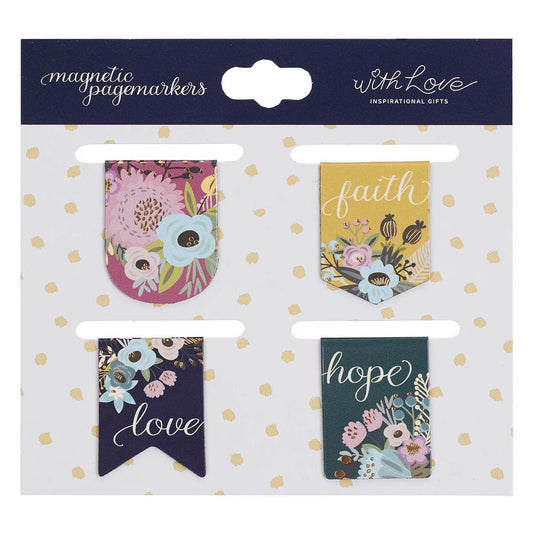Faith Hope Love Magnetic Bookmark Set