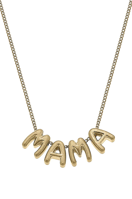 Mama Bubble Letter Necklace