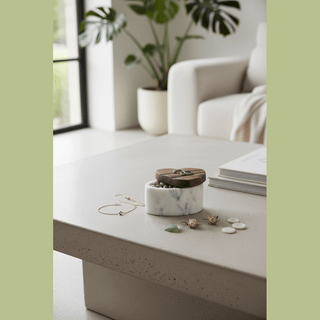 Small container on coffee table