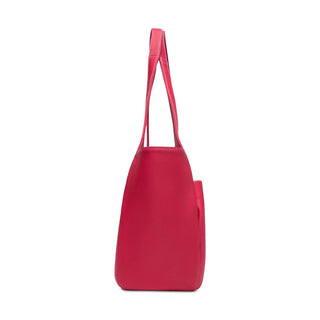 Red handbag with a matching strap 