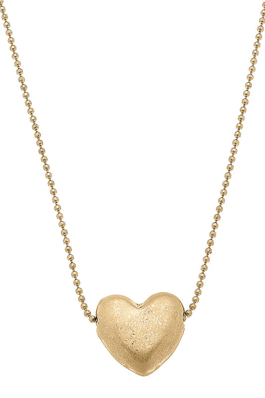 Margo Puffy Heart Necklace