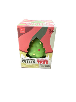 Aurora Marshmallow Cuties green Christmas tree squishy toy in holiday box