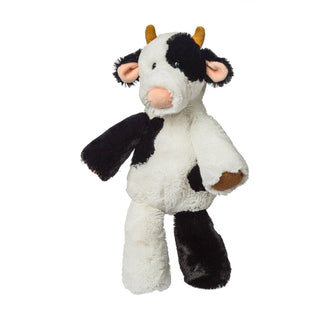 Mary Meyer Marshmallow Clyde Cow plush stuffed animal, black and white with gold horns